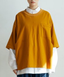unisex embroidery t-shirts mustard
