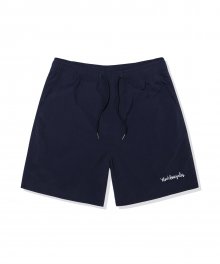 SIGN LOGO NYLON SHORT PANTS NAVY