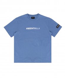 그라데이션 레귤러핏 반팔 티셔츠(블루)