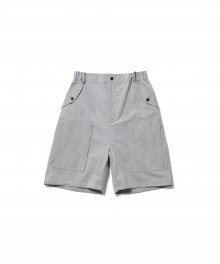 6 Pocket Chino Capris Pants Light Gray