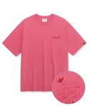 와릿이즌(WHATITISNT) 엔젤 커시브 반팔 티셔츠 핑크