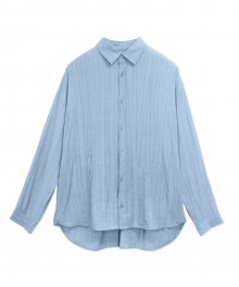 MINIMAL PLEATED SHIRT light blue