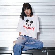 [LAPXMICKEY] 미키 크랍 루즈핏 티셔츠 AM2GT461