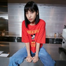 [LAPXMICKEY] 미키 크랍 루즈핏 티셔츠 AM2GT462
