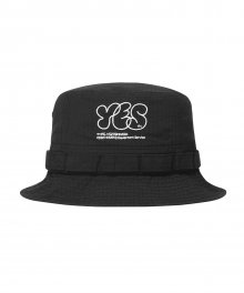 Y.E.S Military Bucket Hat Black