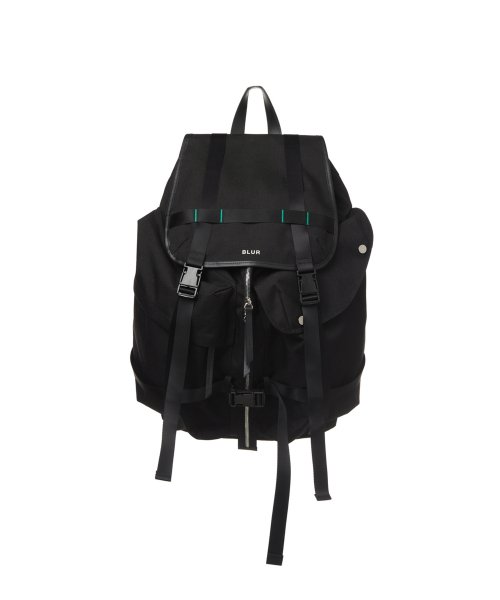 MUSINSA BLUR TWO POCKET BACKPACK BLACK