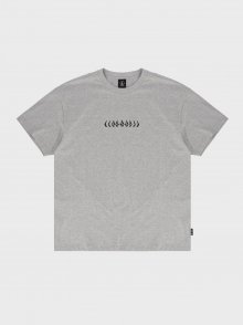 LETTERING 오버핏 티셔츠(멜란지그레이)