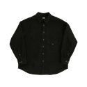 아노니모아노니마(ANONIMO-A) Perforated Cotton Shirt - Black