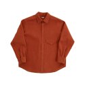 아노니모아노니마(ANONIMO-A) Perforated Cotton Shirt -Orange