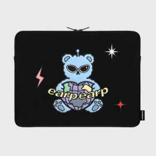 어프어프(EARPEARP) SPACE NIGHT BEAR-BLACK(15인치 노트북파우치) 상품 이미지