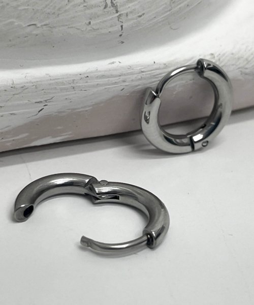 블레스드 뷸렛(blessedbullet) 2mm 써지컬스틸 볼드 라운드 이어링 SET__13/15/17mm