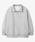 Half Zip Sweat Shirts [Grey]