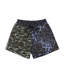 Pattern Mixed Shorts [Navy]