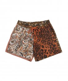 Pattern Mixed Shorts [Orange]