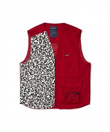 DRILL VEST ZIPUP (RED)