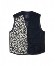 DRILL VEST ZIPUP (NAVY)