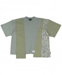 Oversized Mixed T-Shirt [Khaki]