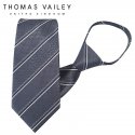 토마스 베일리(THOMAS VAILEY) 자동/지퍼넥타이-심플 그레이 7.5cm