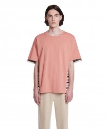 Colorblocked Stripe T-Shirt_Pink