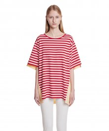 Colorblocked Stripe T-Shirt_Red