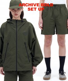 [SET] NYLON LIGHT WINDBREAKER SET (OLIVE)