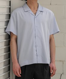 텐셀실켓 릴렉스드 셔츠(페일블루)