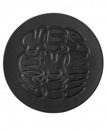 Y.E.S Leather Coaster Black