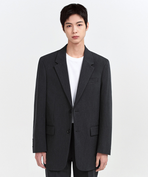 오버사이즈 블레이저 [차콜 그레이]