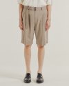 COOL BELTED SHORTS BEIGE