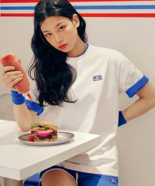 [FILA X FAULT BURGER] 워딩 티셔츠(FS2RSD2F01XOWH)