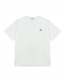 PONTE EMBROIDERED LOGO TEE white