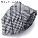 토마스 베일리(THOMAS VAILEY) 패션넥타이-드골체크 블랙 7.5cm