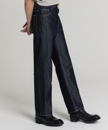 Stitch Straight Jeans - Indigo