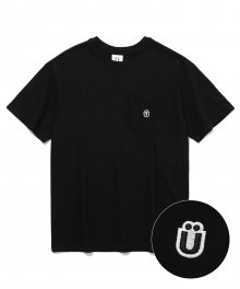 U 로고 포켓 티셔츠_블랙(IK2BMMT502A)