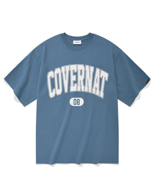 커버낫(COVERNAT) 08 컬리지 로고 티셔츠 더스티민트