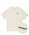 커버낫(COVERNAT) 피그먼트 스몰 어센틱 로고 티셔츠 아이보리