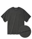 커버낫(COVERNAT) 피그먼트 스몰 어센틱 로고 티셔츠 차콜