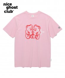 구미베어&로고 티셔츠_핑크(NG2BMUT510A)