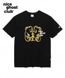 구미베어&로고 티셔츠_블랙(NG2BMUT510A)