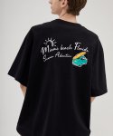 밴웍스(VANNWORKS) Miami Beach Florida Surfing 오버핏 반팔 티셔츠 (VNCTS236) 블랙