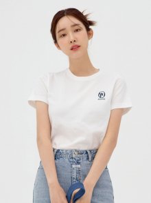 MARITHE W EMBROIDERY TEE white