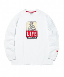 [EFF X LIFE] 라이프 베츠 긴팔 티셔츠 화이트
