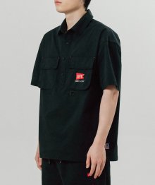 [EFF X LIFE] 투 포켓 아노락 반팔 셔츠 블랙