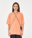노어낫(NORNOT) 레귤러핏 뉴로맨서 네온 오렌지 티셔츠
