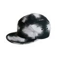 아노니모아노니마(ANONIMO-A) Brush-stroke Printed Cap-Black/White