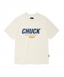 [에센셜] 시그니처 로고 티셔츠 (크림)