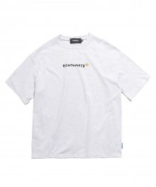 [EZwithPIECE] EWP LOGO TEE (WHITE MELANGE)