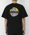어그로(AGGRO) 레인보우 반팔 티셔츠 BLACK