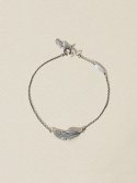 앙쥬오도르(ANGE ODOR) Silver Feather Charm Bracelet