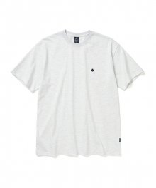 W LOGO SS T-SHIRT (L.GREY)